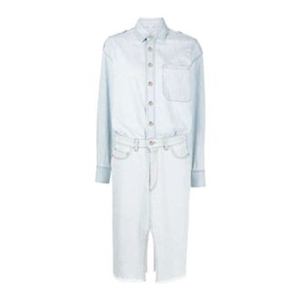 Stella McCartney Denim Overhemdjurk - Dames - Shirt Kleedjes - Blauw - XS - Denim - Kleedjes
