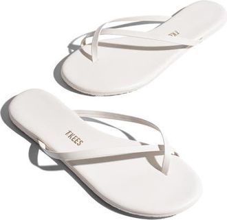Tkees Riley Metallic Flip Flop in Cream at Nordstrom, Size 10