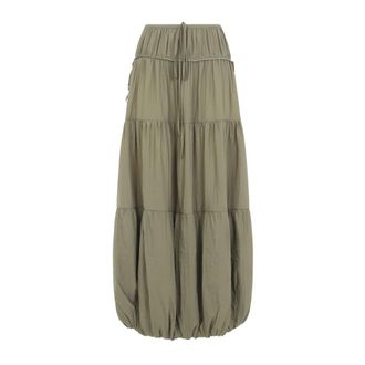 Co Soft Gathered Bubble Midi Skirt - female - CO - Maxi Skirts - Green - 2XS - Skirts