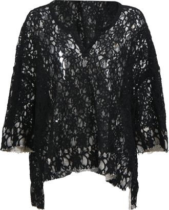 Comme Des Garçons Comme Des Garçons Lace Blouse in Black Polyester