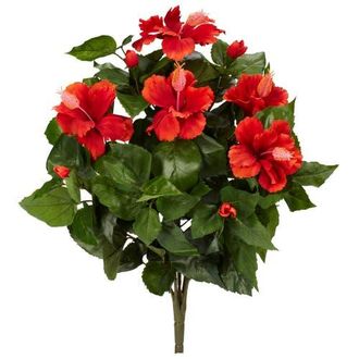 Nearly Natural 20-in Hibiscus Artificial Plant in Red at Nordstrom