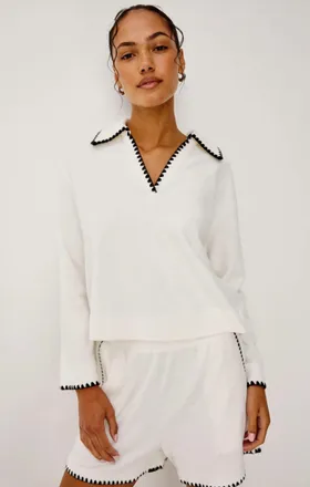 Rails Cati Long Sleeve Sweatshirt In Ivory