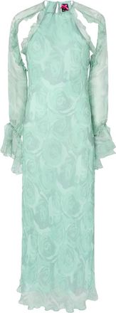 Pinko Ruffled Floral Silk Dress