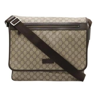 Gucci Pre-owned Cross Body Bags, female, Beige, Size: ONE SIZE Pre-owned GG Supreme Coated Canvas Messenger Bag