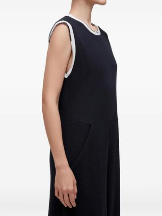 Osklen sleeveless contrast-trim jumpsuit - Black