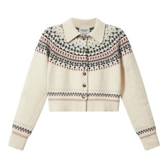 Isabel Marant Zoe Cardigan - Dames - Truien - Beige - Maat: S Katoen