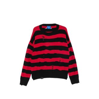 Dagger Distressed Striped Sweater