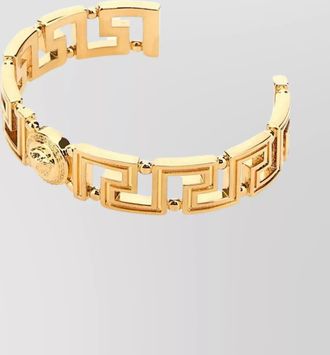 Versace engraved medusa head bracelet