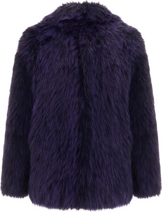 Patrizia Pepe Chaqueta oversize de pelo sint&eacute;tico con volumen - Jackets - Mujer - P&uacute;rpura - XS