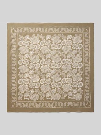 Mads Norgaard Halstuch aus Baumwolle im Allover-Look in Khaki, Gr&ouml;&szlig;e 1
