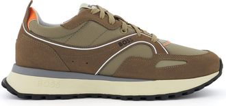 Dune London Hugo Boss Mens Jonah Runn - Lace-Up Runner Trainers - Beige - Size UK 8