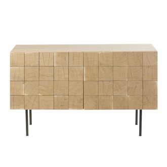 Maisons du monde Aparador de 2 puertas efecto damero 125 cm