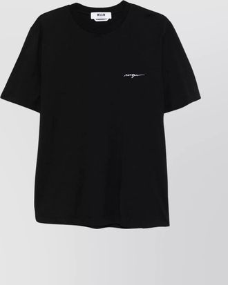 Msgm cotton crew neck short sleeve t-shirt
