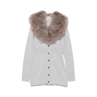 Blumarine Dames, Truien, Grijs, Maat: S Wol