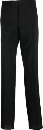 Versace straight-leg wool trousers - men - Cupro/Virgin Wool/Mohair/Cotton - 46 - Black