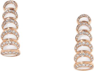 David Morris Diamond Set Mother Of Pearl Fortuna Earrings