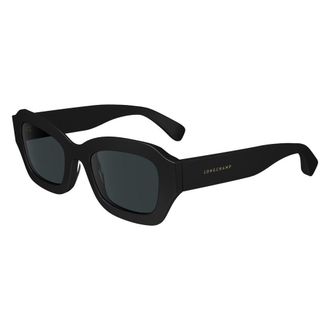 Longchamp Zwarte Acetaat Zonnebril