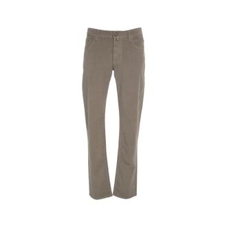 Jacob Cohen Straight Trousers, male, Gray, Size: W38 Classic Casual Trousers Grigio Aw25