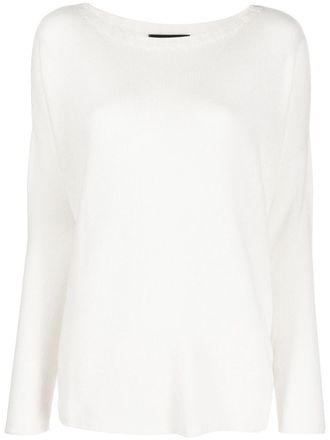 Fabiana Filippi knitted relaxed-fit jumper - White