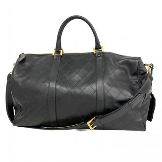 Chanel Black Leather Boston Bag (Pre-Owned)