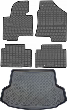 OEM Hyundai Ix35 Suv De 2010 A Junio De 2015 - Juego De Alfombrillas De Goma Para Coche + Alfombrilla Para Maletero