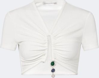 CHRISTOPHER ESBER Crop top adornado