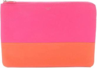 Celine Pre-owned Vintage Clutch - Dames - Vintage Clutch - Roze - ONE Size - Leer - Vintage