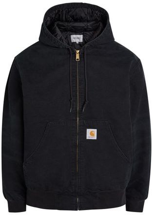 Carhartt Work in Progress Active Quilted Hooded Canvas Jacket - Black - XL