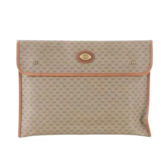 Gucci Pre-owned Clutches, male, Brown, Size: ONE SIZE Pre-owned MicroGuccissima Handbag