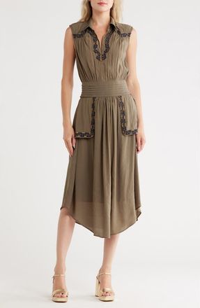 Ramy Brook Bobbie Embellished Dress in Dark Sage at Nordstrom Rack, Size X-Small