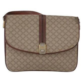 Celine Pre-owned Cross Body Bags, female, Beige, Size: ONE SIZE Pre-owned Vintage macadam shoulder bag