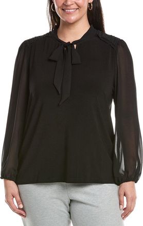 Anne Klein Plus Puff Sleeve Top