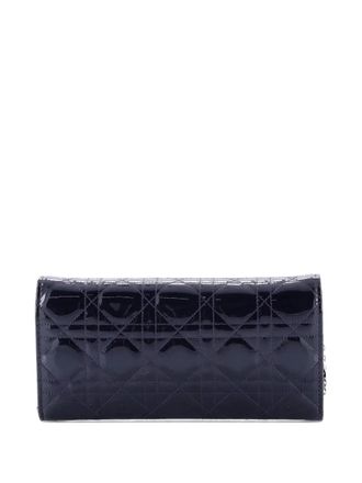 Dior Miss Dior Croisiere Wallet on Chain Cannage Quilt Patent clutch bag - Blauw