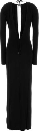 Marine Serre Womens Jersey Dress Black Viscose Elastane
