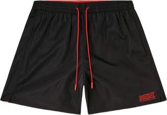 Diesel Shorts met trekkoord en logodetail - Zwart