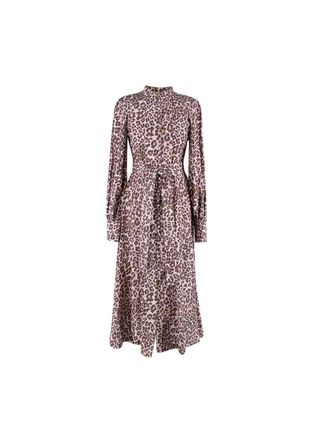 Zimmermann Leopard Print Silk Belted Maxi Dress Size XS