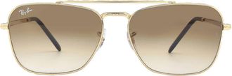Ray-Ban New Caravan Light Brown Gradient Square Unisex Sunglasses RB3636 001/51 58