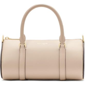 Kate Spade New York spade icon fine grain leather barrel bag in Milk Glass at Nordstrom Rack