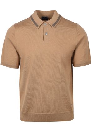 Paul Smith Mens MERINO SWEATER SS POLO BEIGE Cotton - Size X-Large