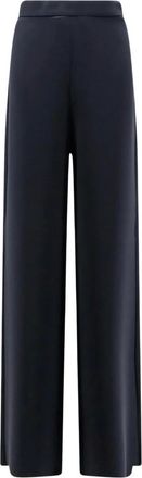 Max Mara Mxmalaggio Wide Broeken - Dames - Broeken - Blauw - Maat: S Leer