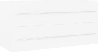 vidaXL Vidaxl - Armario para lavabo madera contrachapada blanco 100x38,5x48 cm