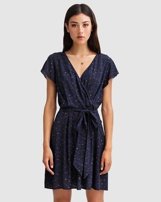 Belle & Bloom Im The Star Wrap Dress in Navy at Nordstrom, Size X-Small Au