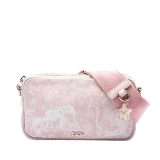 Dior Pre-owned Cross Body Bags, female, Pink, Size: ONE SIZE Pre-owned Embroidered Canvas Crossbody Bag