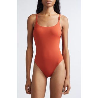 Max Mara Chcarezza Beachwear One-Piece Swimsuit in Coral at Nordstrom, Size X-Large