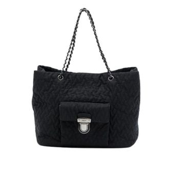 Prada Pre-owned Quilted Nylon Satchel - Dames - Vintage Shopper - Zwart - ONE Size - Nylon - Vintage