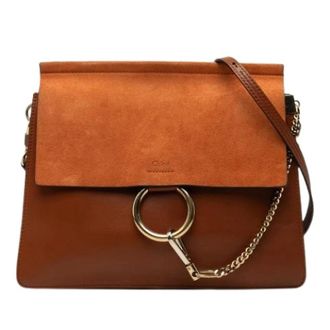 Chlo&eacute; Pre-owned Faye Crossbody Bag - Dames - Pre-owned - Bruin - Maat: ONE Size Leer