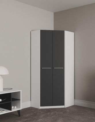 Priess Eckkleiderschrank »Barcelona Kleiderschrank Ecklösung Raumwunder« in 2 Tiefen Schrank Eckschrank Garderobe