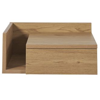 Miliboo Mesilla De Pared Roble Claro Con Caj&oacute;n 40 Cm Nasty