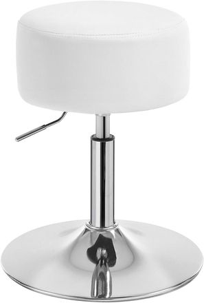 Woltu Sgabello Da Bar Regolabile In Altezza In Similpelle, Sgabello Da Cucina, Capacit&agrave; Di Carico 100 Kg, Bianco - Woltu