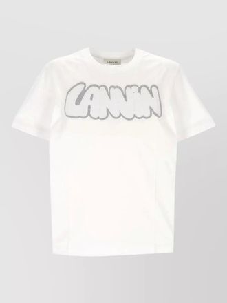 Lanvin logo embroidery crew neck graphic t shirt